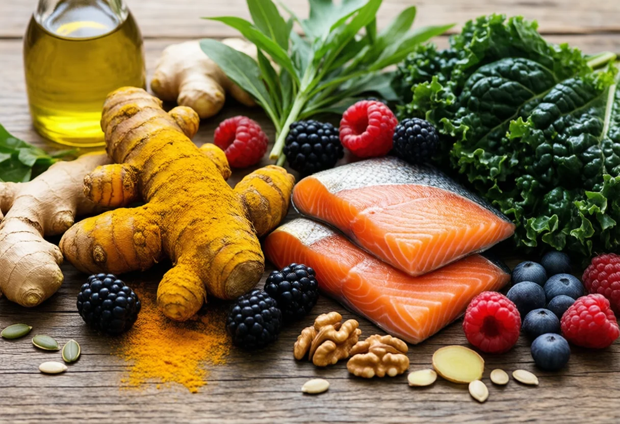 Gyulladáscsökkentő ételek - kurkuma, gyömbér, bogyós gyümölcsök, hal